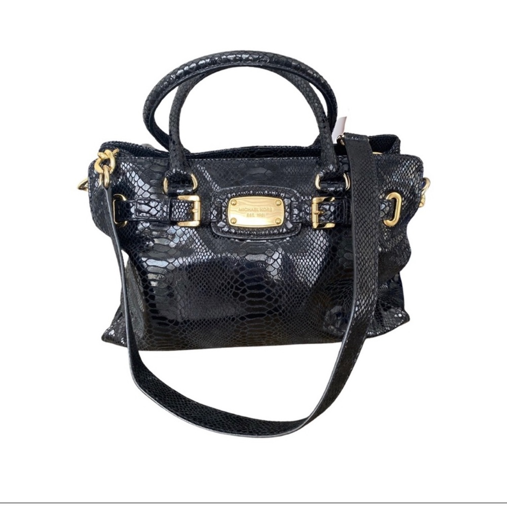 Michael Kors Hamilton EW Large Embossed Satchel